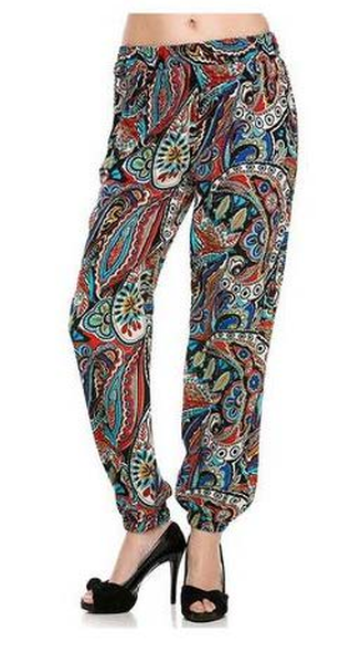 G2 Chic Women's Printed Harem Jogger Pant With Elastic Wais